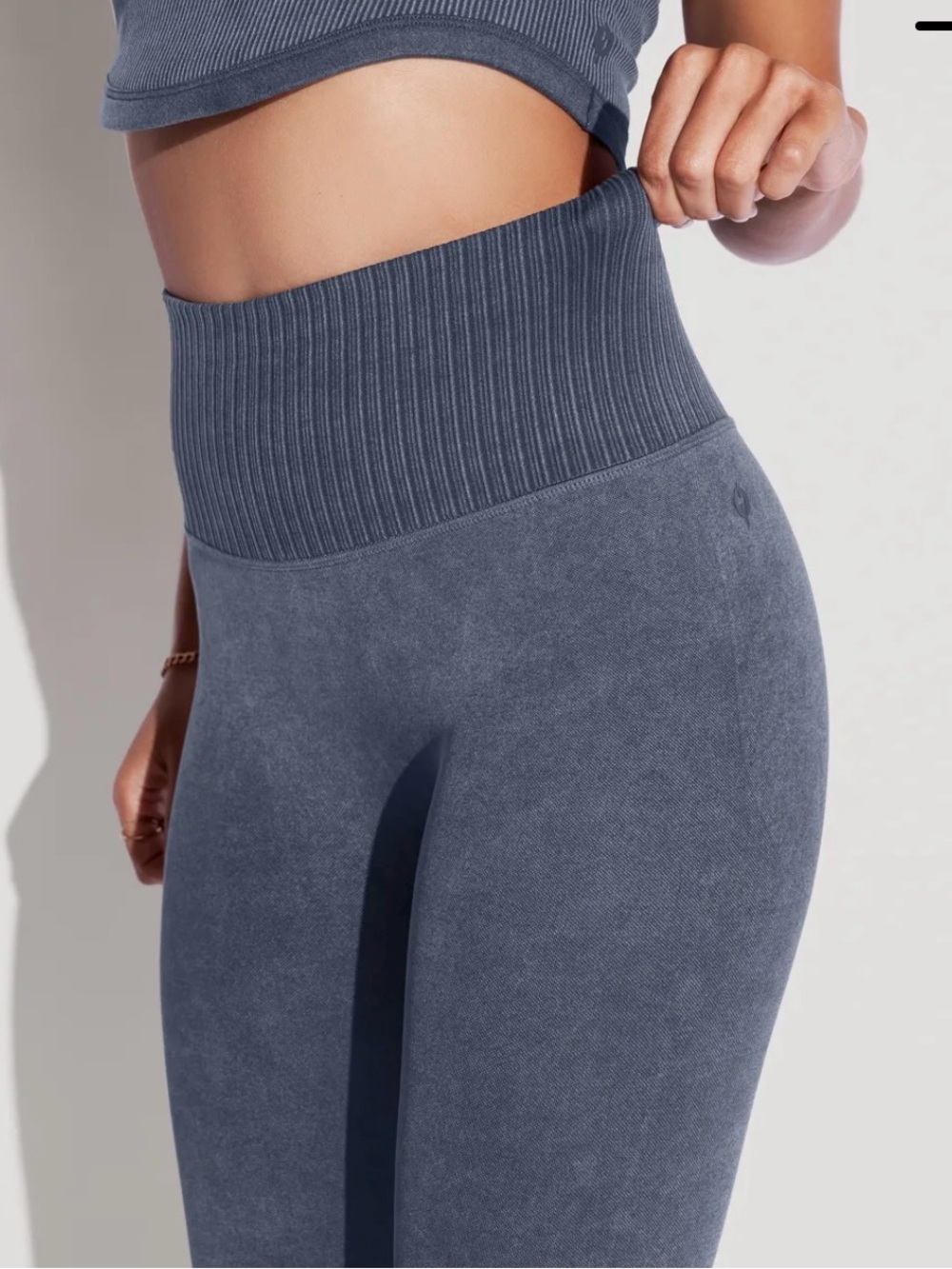 NWOT POPFLEX Active Supersculpt Seamless Leggings Vintage Indigo